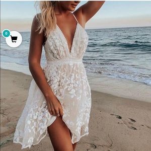 Beach hut white dress